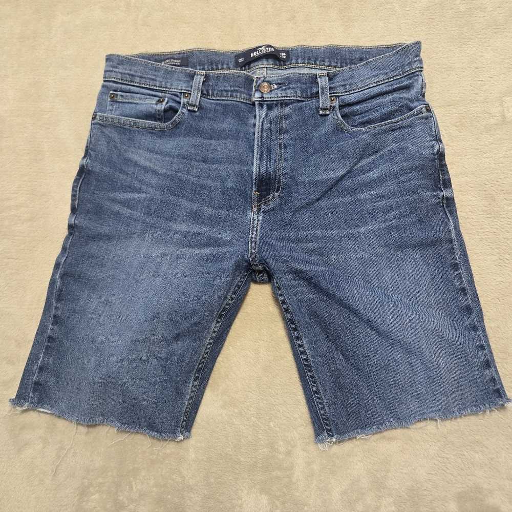 Hollister Epic Flex Cutoff Jean Shorts Mens Sz 34 9 In Inseam
